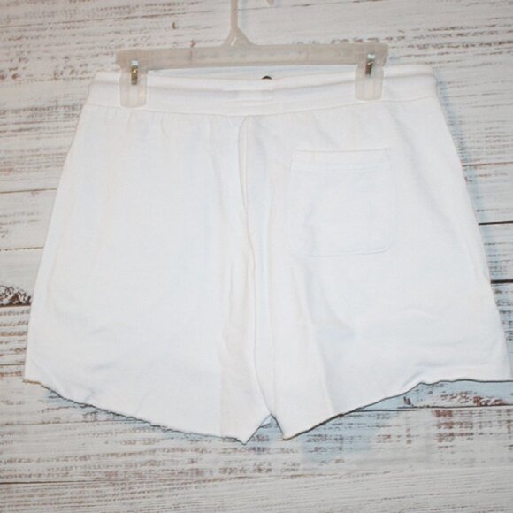 Kenneth Cole New York White Cutoff Sweat Shorts Size Large - Picture 2 of 3